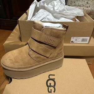 UGG Chestnut Platform Boots with Straps